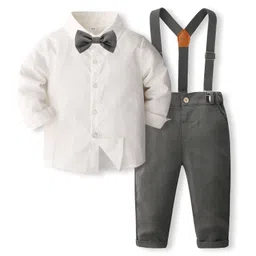 StyleCast x Revolte Boys Pure Cotton Shirt With Trousers And Suspenders-image-9
