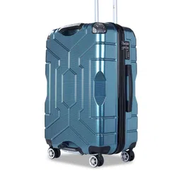 Story@home Polycarbonate Cyan Blue 8 Wheel Hard Medium Trolley Suitcase 65 Cm-23