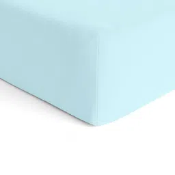 The White Cradle Blue 120 TC Cotton Fitted Crib Sheet-image-16
