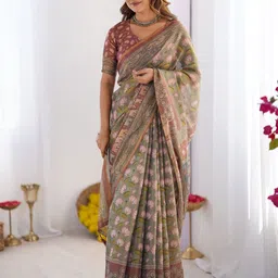 ALMAARI FASHION Floral Printed Pure Cotton Saree-picture-15