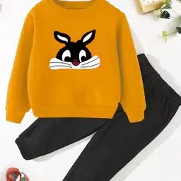 MITANSH Girls Printed Round Neck Sweatshirt With Jogger-picture-9