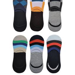 VOICI Unisex Kids Pack Of 6 Multicolored Cotton Colourblocked Shoe Liner Socks-image-139