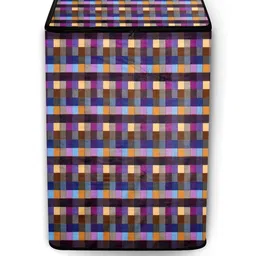 The Furnishing Tree Washing Machine Cover Lattice Pattern Bluish Compatible for Whirlpool 8 kg Full-picture-13