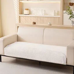 HOUSE OF QUIRK Two Seater Honeycomb Pattern Velvet Fabric Anti-Slip Stretch Sofa Mat-image-23