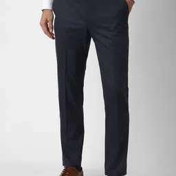 Van Heusen Men Solid Slim Fit Formal Trousers-15