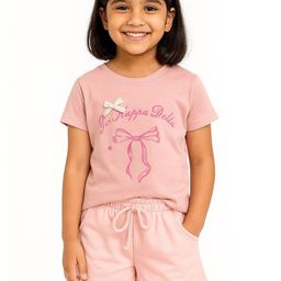 POP STREET KIDS Girls Printed T-shirt with Shorts-image-36