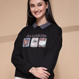 Thirty Threads Women Printed Collar Neck Pullover-picture-29