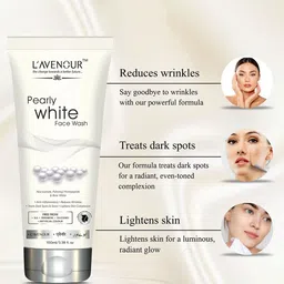 l'avenour L'AVENOURSet Of 2 Pearly White Face Wash With Niacinamide & Rose Water - 100 ml Each image 5