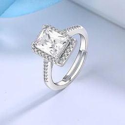Heer Collection Silver-Plated AD Studded Finger Ring-image-53