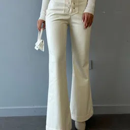 KPOP Women Squeeze Hug Skinny Fit Mid-Rise Trousers-image-75