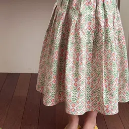 LULU & SKY Girls Printed Pure Cotton A-Line Midi Skirt-image-92