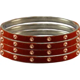 Vidhya Kangan Women Orange Bangle-image-33