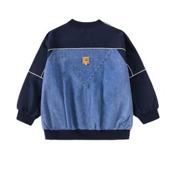 Hopscotch Boys Blue Cotton Colourblocked Jackets-picture-44
