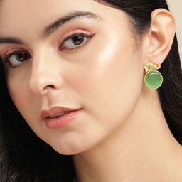 Anouk Gold-Plated Artificial Beaded Circular Shaped Studs-image-92