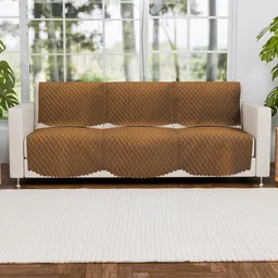 Aura Brown Quilted 6 Pieces 3 Seater Sofa Covers-image-26