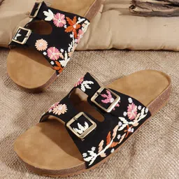 THE WHITE POLE Women Trending Embroidered Flats-29