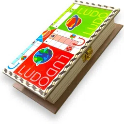 meesaj Foldable Wooden Ludo Game – Magnetic Coins, Dice & Elegant Indoor Board Game Set Party & Fun Board Game image 4