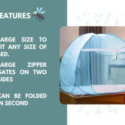 aetrius Polyester Adults Washable Foldable Free Saviours With Colourfull Ployster Fabric Mosquito Net image 3