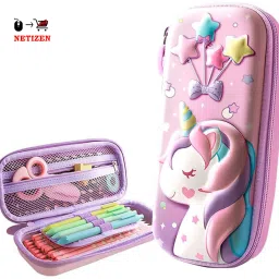 Quality 3D Unicorn Pencil Case/Box for girls and Students Unicorn Art EVA Pencil Box-23