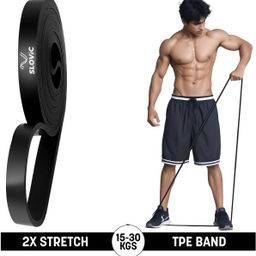TPE Bands for Workout | Pull Up | Stretching |Heavy Duty Material|Upto15-30 KGS Resistance Band-23