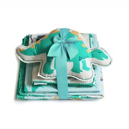 Silverlinen Green & Blue Cotton 5 Piece Double King Superfine Bedding Set-57