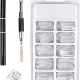 Polygel Kit 100 MOULDS POLY GEL NAIL TIPS+1 MOULD CLIP APPLICATOR+SPATULA-image-24