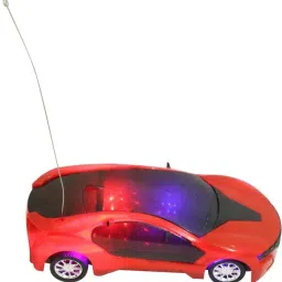 peehu 3D LED Light & Sound car Toy with Remote Control Toy for Kids Boy & Girls (Age-3+) (Fast Red) image 2