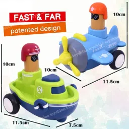 shreenik Push and Go Friction Powered Vehicles Transport (Including Boat &Plane &Car) image 4