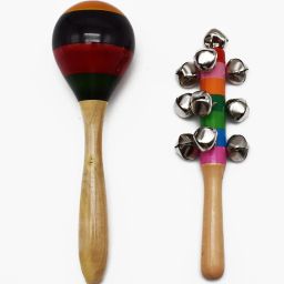 Wooden Ghirgitley | Jingle Bell | Egg Shaker - Toy For Kids(Pack Of 2) Rattle-image-50