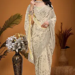 Embellished, Self Design Bollywood Chiffon, Georgette Saree-image-76