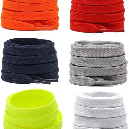 SHOESHINE Hollow Thick for casual shoes 140cm (RED, ORANGE, NAVY, GREY, FLORSCENT, WHITE) Shoe Lace-image-98