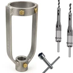 ranpra SILVER SQUARE HOLE DRILL BIT ATTACHMENT WITH 2 PCS 10 MM DRILL BIT SET-picture-32