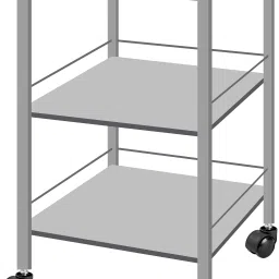 3-Tier Metal Instrument/Serving Trolley with Wheels Iron Kitchen Trolley-image-40