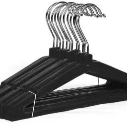 DEZNA Space Saving Pant Hanger Pack of 12 Hangers (Black) Plastic Plastic Shirt Pack of 12 Hangers ForShirt-10