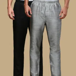 Pack of 2 Mens Cotton Blend Ethnic Wear Solid Pyjama, Pack of 2 Men Pyjama-image-69