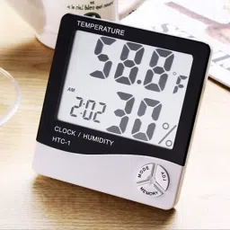 Analog-Digital White Clock-16