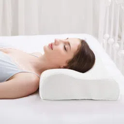 Cervical Contour Memory Foam Pillow, Stomached, Anti-Snoring, Side Sleepers Memory Foam Solid Sleeping Pillow Pack of 1-14