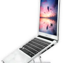 GADGETSWEAR Pro Edition Laptop Stand for Desk with 7 Adjustable Angles comes with a Mobile Stand, A Set Wire Protector and 1 Pouches Laptop Stand image 4