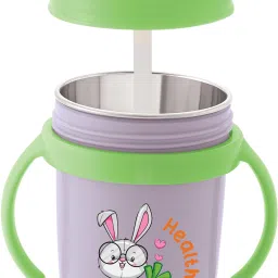 Inner Steel Cartoon Print Water Bottle With Straw 360 ML Sipper Bottle for Kids-picture-19