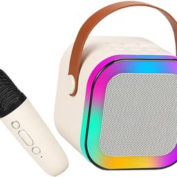 chg CD1221_Karaoke Machine for Kids Wireless Mics bluetooth microphone for , kids, adult , type c charging-picture-3