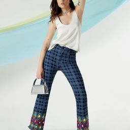 Lee X Suneet Varma Women Tailored Bootcut High-Rise Embroidered Stretchable Jeans-image-42