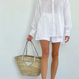 all about you Striped Shirt & Shorts Co-Ord Set-image-18