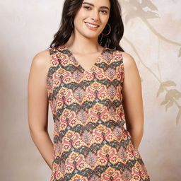 Anouk Rustic Women Floral Printed V-Neck Kurti-picture-43