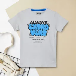 max Boys Typography Printed T-shirt-55