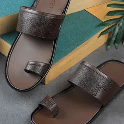Metro Men Leather Comfort Sandals-image-29