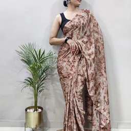 KAYOMMI Floral Printed Pure Georgette Ready to Wear Saree-image-43