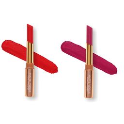 ME-ON Set of 2 Matte Vogue None-Transfer Lipsticks - Shade 05 & 08-3