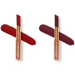 ME-ON Set of 2 Matte Vogue None-Transfer Lipsticks - Shade 06 & 11-12
