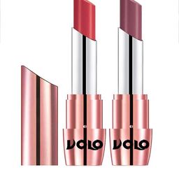 VOLO Set Of 2 Creme Matte Lipstick 3.5g Each - Plum 633-Peach 636-1