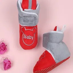 Star Fish Unisex Kids Cotton Booties-22